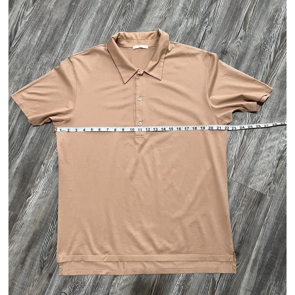 Helmut Lang Polo Shirt Made In Italy Beige Cotton L - Picture 6 of 11